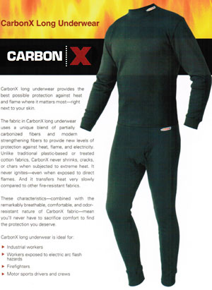日本発上陸！！耐熱シャツ＆パンツ CARBON-X・Underwear｜Fire